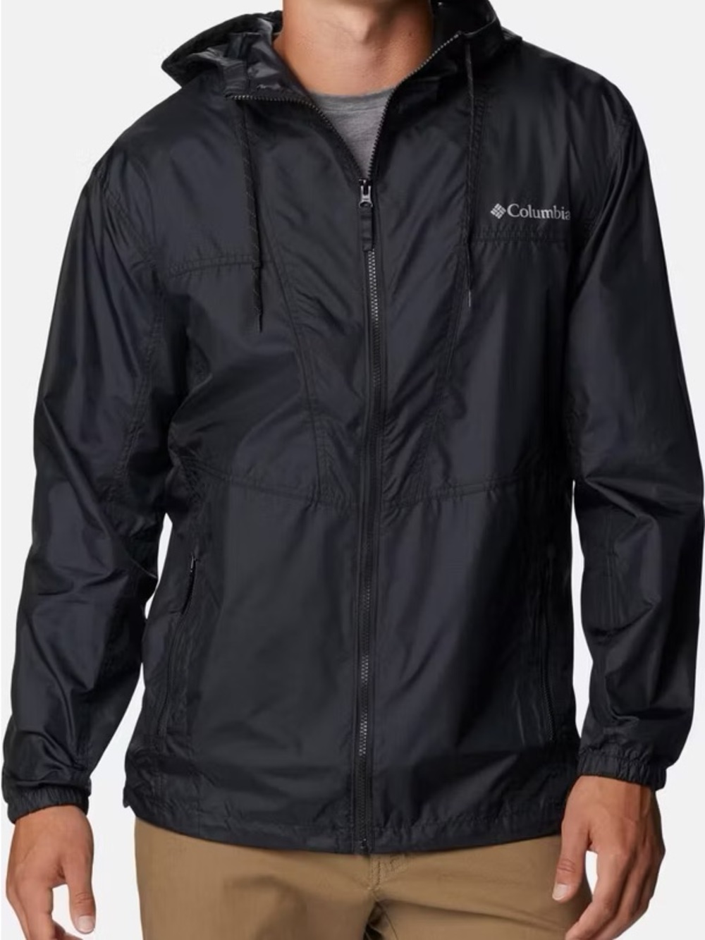 Columbia Men's Black Windbreaker - Size Large